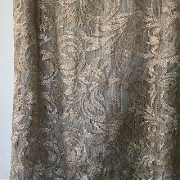 GB Gold Lace Women’s Dress XS Back Zipper-SZ XS - Picture 3 of 7